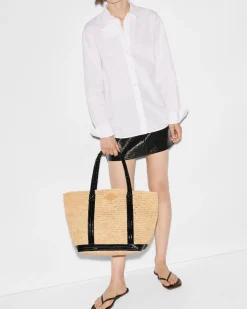 Medium Raffia Tote|MZ Wallace Best